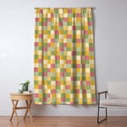 Bold Vintage Checks Pattern - Small XIX Window Curtain Gallery Image 5