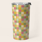  Bold Vintage Checks Pattern - Small XIX Travel Mug Gallery Image 2