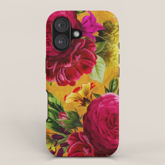 Vintage & Shabby Chic - Sunny Magenta Spring Roses Botanical Flower Garden iPhone Case Gallery Image 1