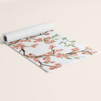 Chinoiserie Cherry Blossom Floral Rose Pink & White Yoga Mat Gallery Image 2