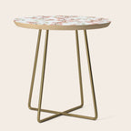Chinoiserie Cherry Blossom Floral Rose Pink & White Side Table Gallery Image 1