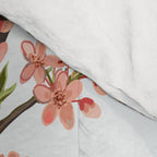 Chinoiserie Cherry Blossom Floral Rose Pink & White Comforter Gallery Image 4