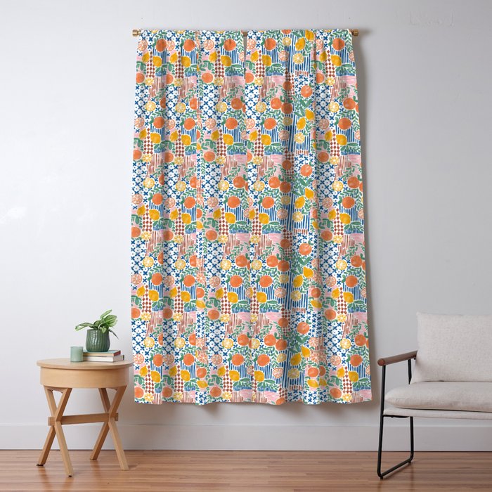 Mediterranean Fusion Citrus Window Curtain Gallery Image 5