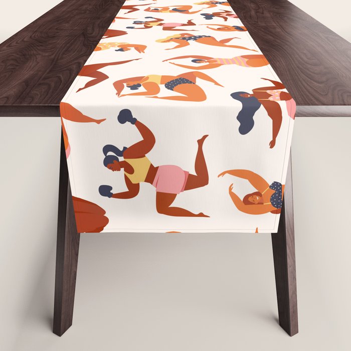 Body Positive. Women in summer swimsuits Table Runner Gallery Image 1