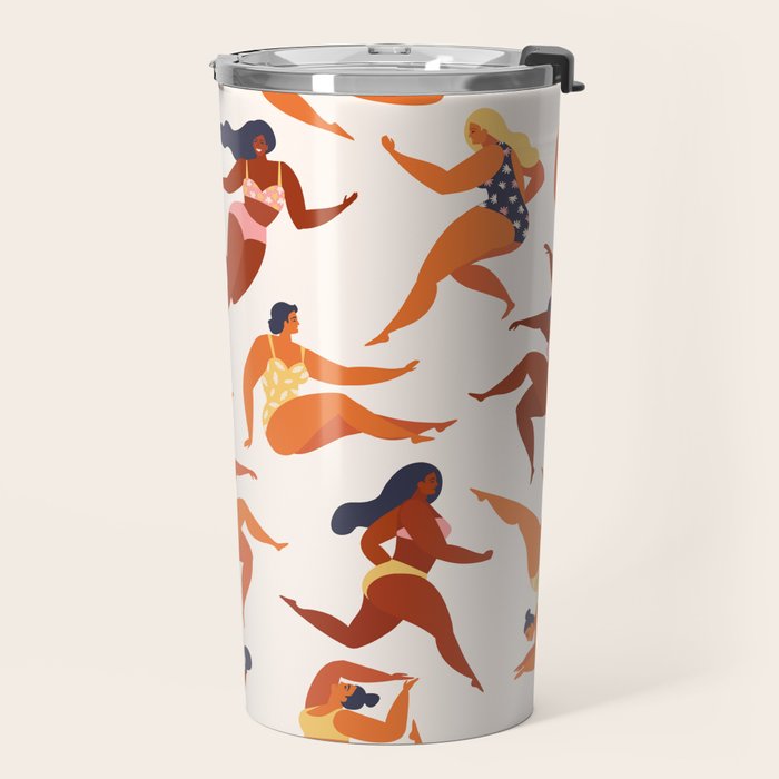 Body Positive. Women in summer swimsuits Travel Mug Gallery Image 2