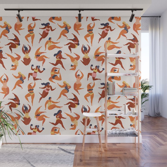 Body Positive. Women in summer swimsuits Wall Mural Gallery Image 1