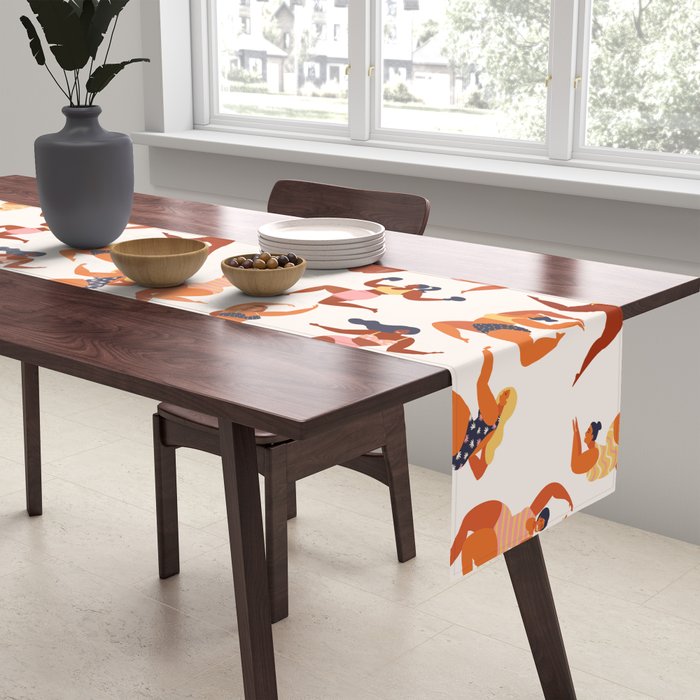 Body Positive. Women in summer swimsuits Table Runner Gallery Image 2