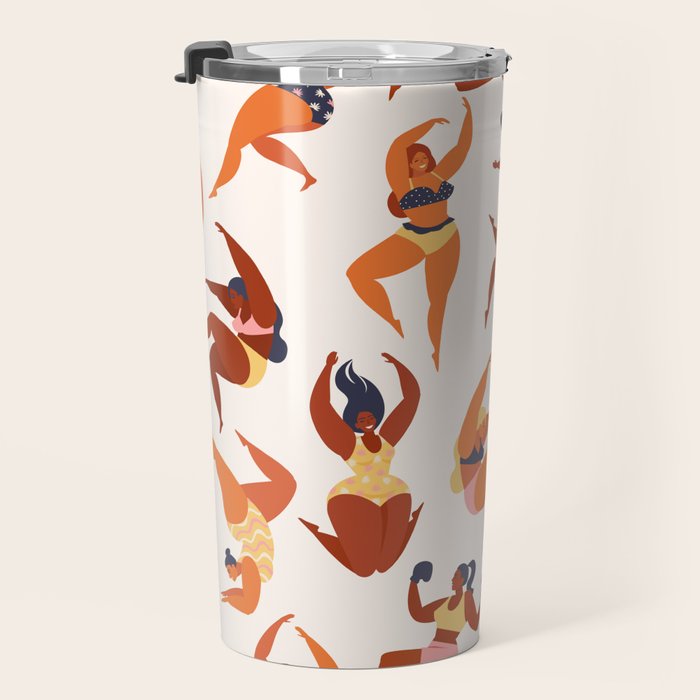 Body Positive. Women in summer swimsuits Travel Mug Gallery Image 3