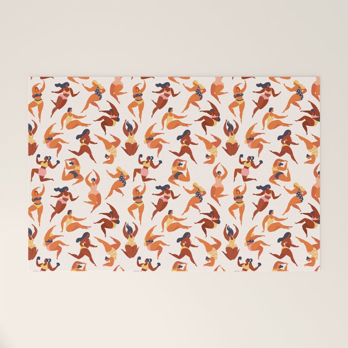 Body Positive. Women in summer swimsuits Welcome Mat Gallery Image 1