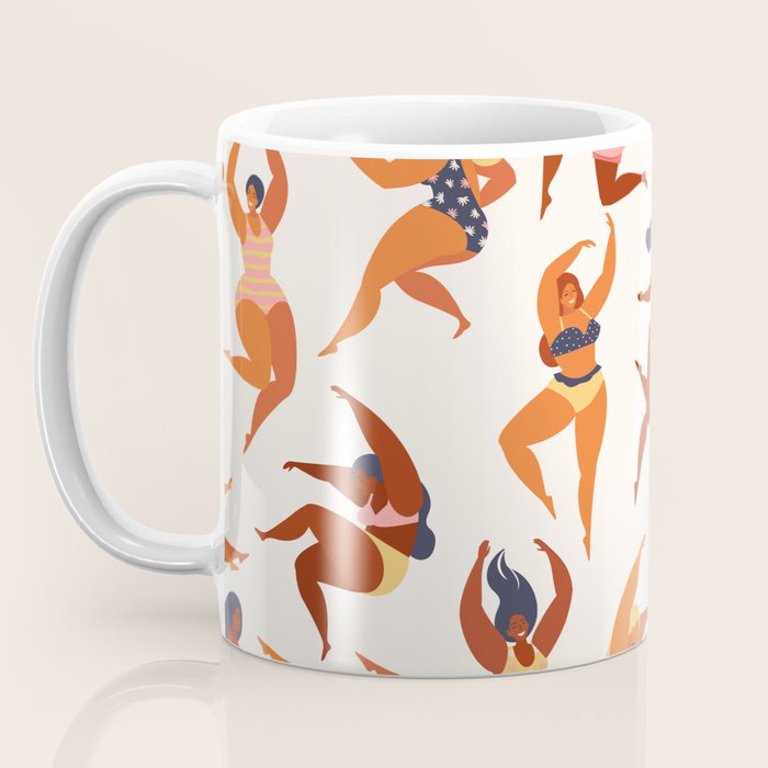Body Positive. Women in summer swimsuits Coffee Mug Gallery Image 3