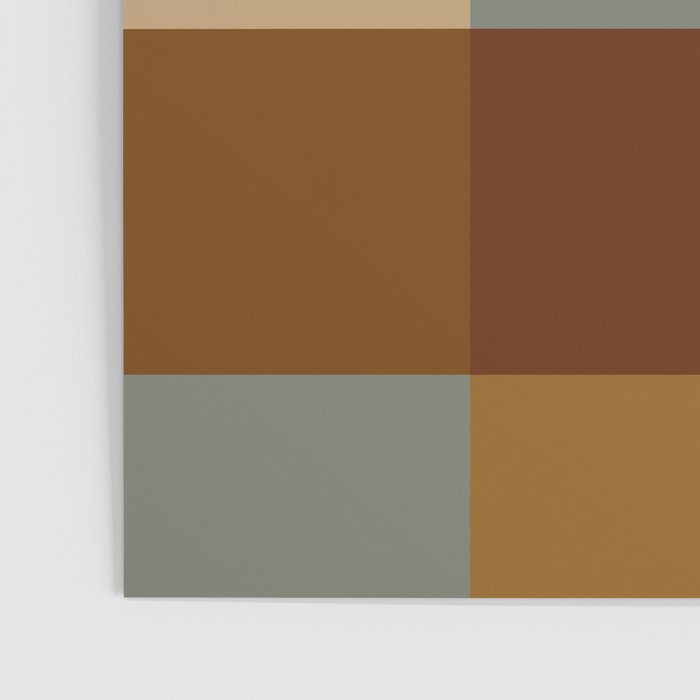 Bold Earthy Checks Pattern - Large VI Poster Gallery Image 3