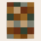 Bold Earthy Checks Pattern - Large VI Poster Gallery Image 4