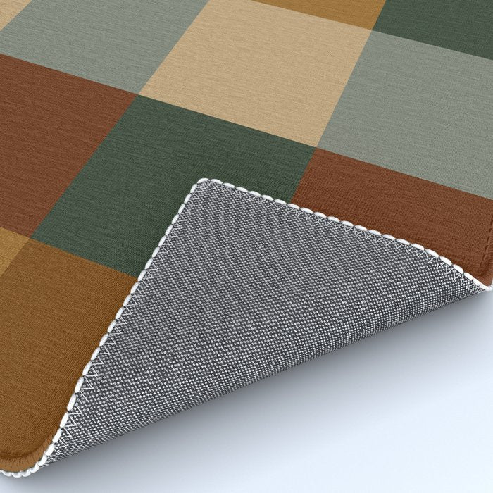 Bold Earthy Checks Pattern - Large VI Rug Gallery Image 4