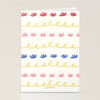 Abstract Cookie Pattern Doodle in White & Pink Stationery Card Gallery Image 2