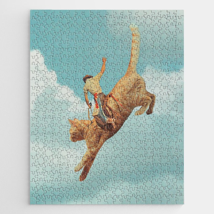 Meehaw - Rodeo Cat Bronc Jigsaw Puzzle Gallery Image 1