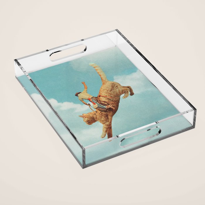 Meehaw - Rodeo Cat Bronc Acrylic Tray Gallery Image 1