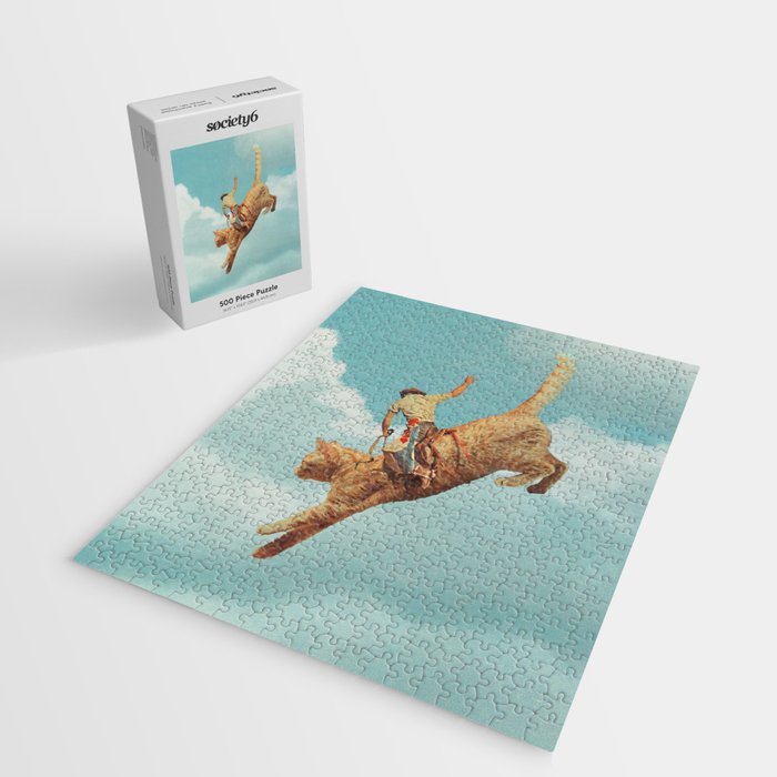 Meehaw - Rodeo Cat Bronc Jigsaw Puzzle Gallery Image 2