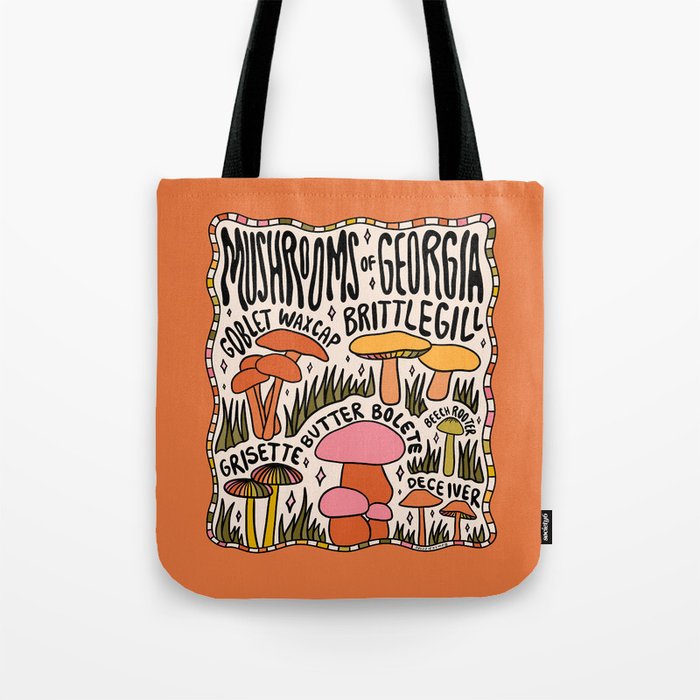 Mushrooms of Georgia Tote Bag Gallery Image 1