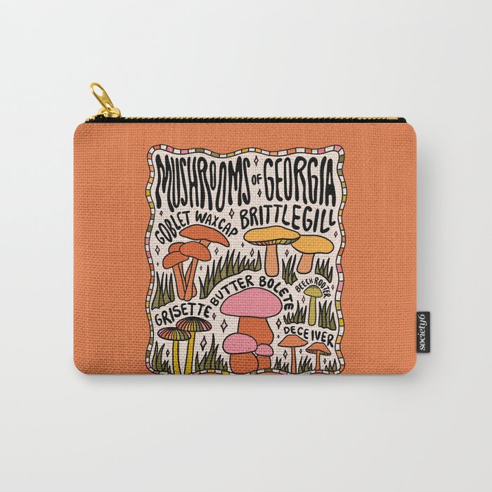 Mushrooms of Georgia Carry All Pouch Gallery Image 1