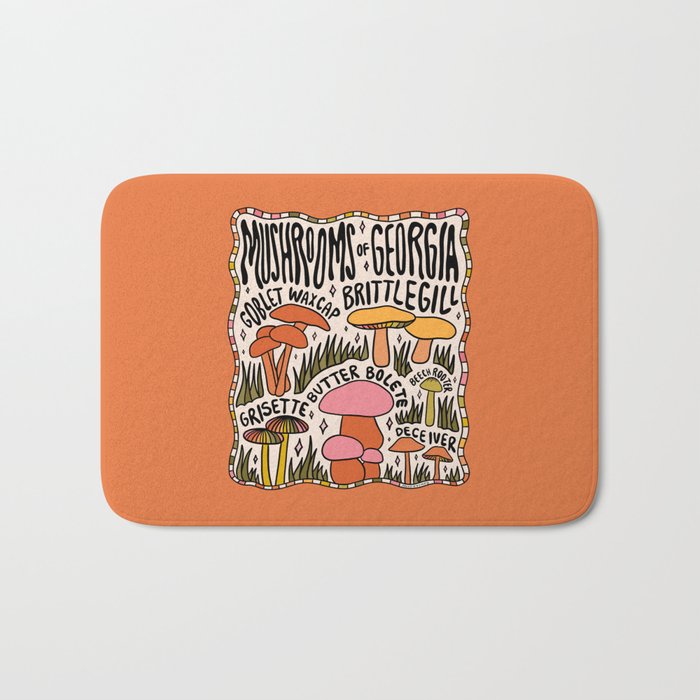 Mushrooms of Georgia Bath Mat Gallery Image 1