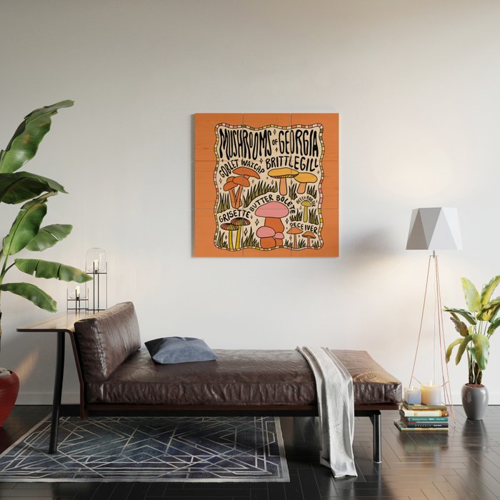Mushrooms of Georgia Wood Wall Art Gallery Image 2