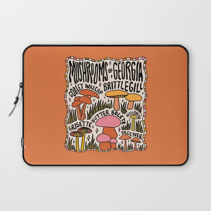 Mushrooms of Georgia Laptop Sleeve Gallery Image 1