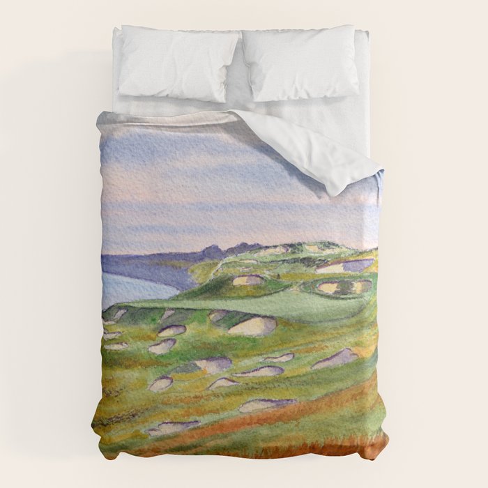 Whistling Straits Golf Course WI Hole 3 Duvet Cover Gallery Image 1