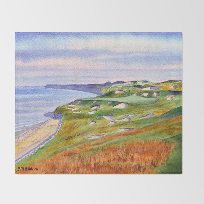 Whistling Straits Golf Course WI Hole 3 Throw Blanket Gallery Image 2