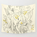 Minimalist Garden flowers Wall Tapestry Gallery Image 4