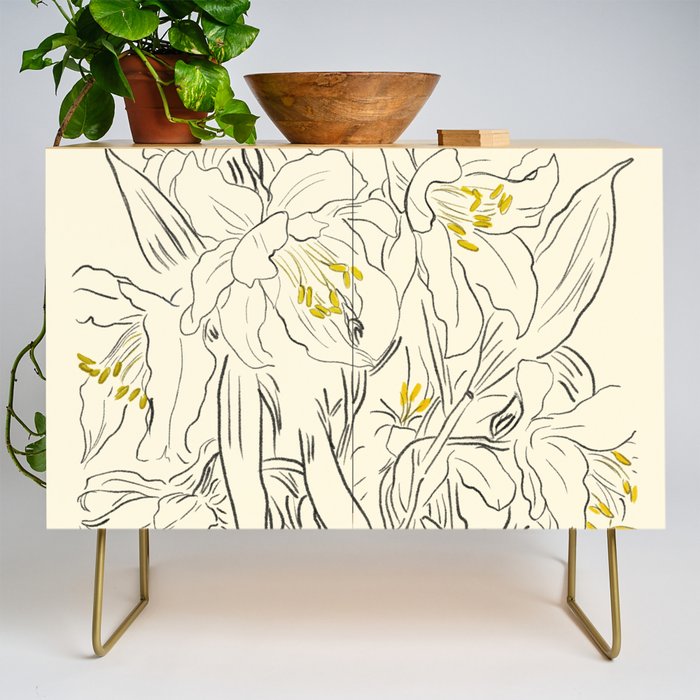 Minimalist Garden flowers Credenza Gallery Image 1