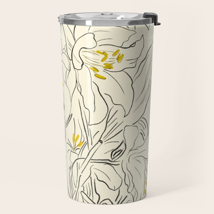 Minimalist Garden flowers Travel Mug Gallery Image 2