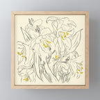 Minimalist Garden flowers Mini Art Print Gallery Image 1