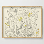 Minimalist Garden flowers Serving Tray Gallery Image 1