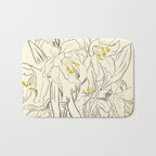 Minimalist Garden flowers Bath Mat Gallery Image 1