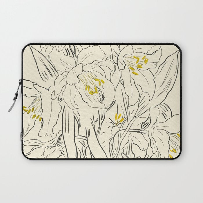 Minimalist Garden flowers Laptop Sleeve Gallery Image 1