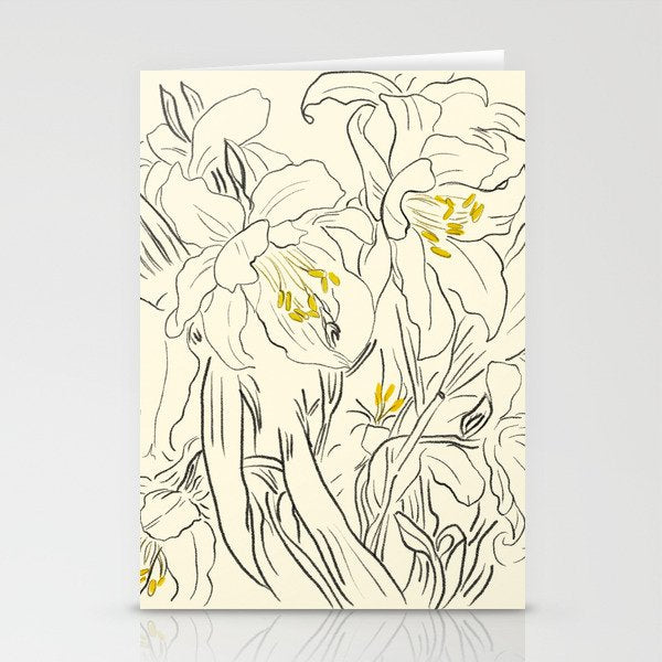 Minimalist Garden flowers Stationery Card Gallery Image 2