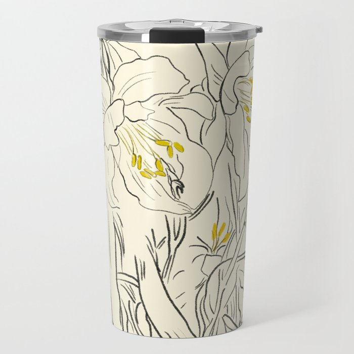 Minimalist Garden flowers Travel Mug Gallery Image 1