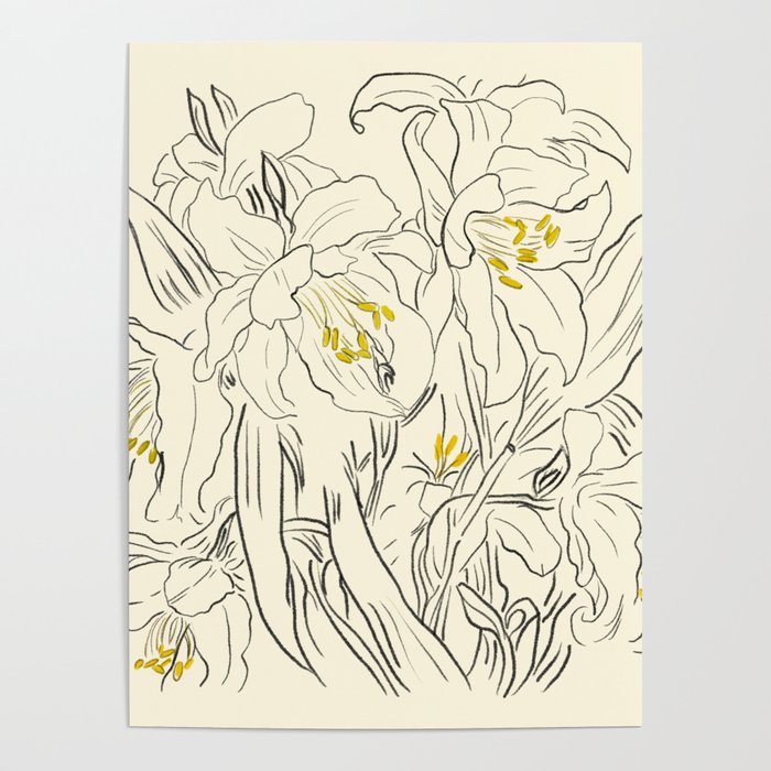 Minimalist Garden flowers Poster Gallery Image 4