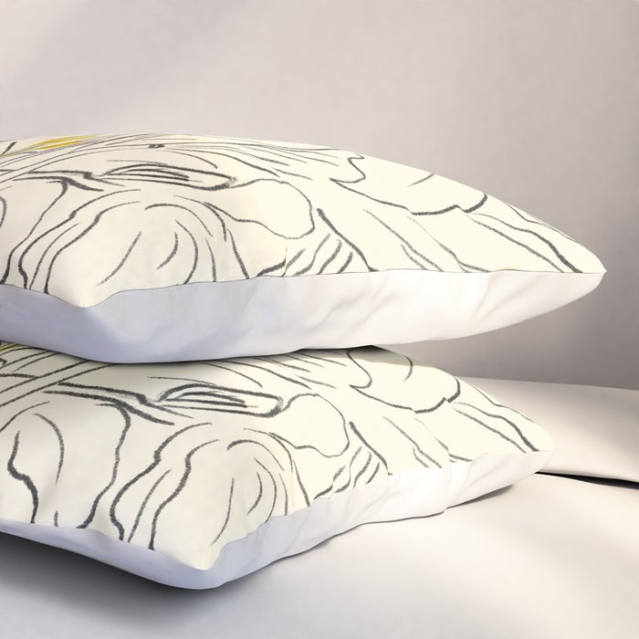 Minimalist Garden flowers Pillow Sham Gallery Image 3