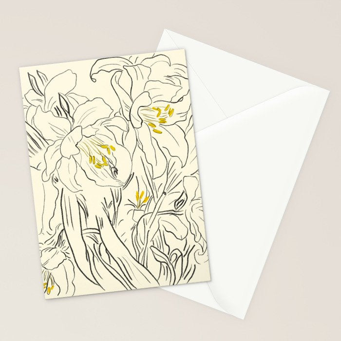 Minimalist Garden flowers Stationery Card Gallery Image 2