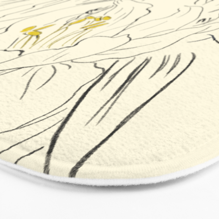 Minimalist Garden flowers Bath Mat Gallery Image 3
