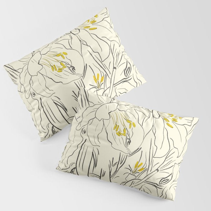 Minimalist Garden flowers Pillow Sham Gallery Image 3