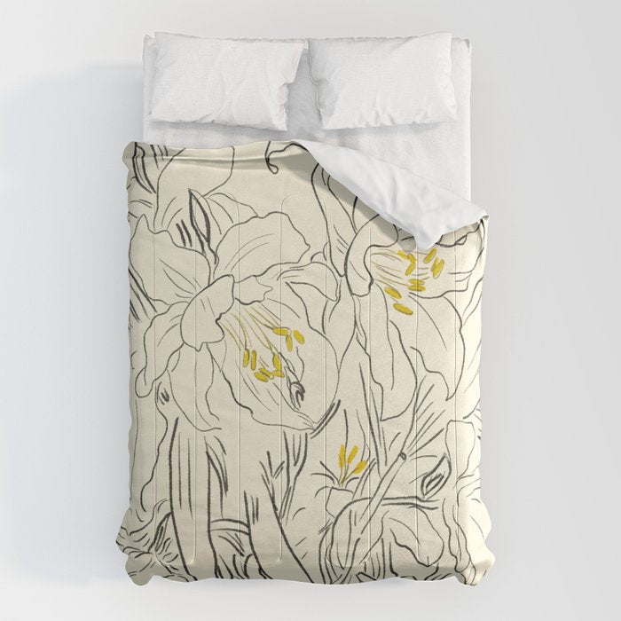 Minimalist Garden flowers Comforter Gallery Image 6
