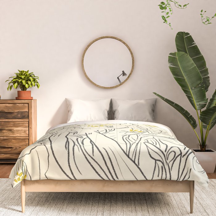 Minimalist Garden flowers Comforter Gallery Image 3