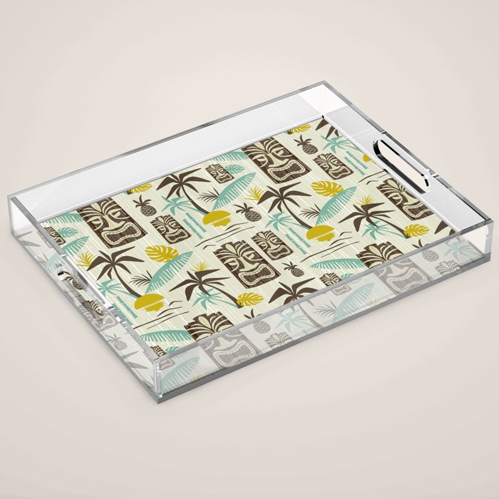 Island Tiki - Tan Acrylic Tray Gallery Image 1