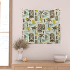 Island Tiki - Tan Wall Tapestry Gallery Image 2