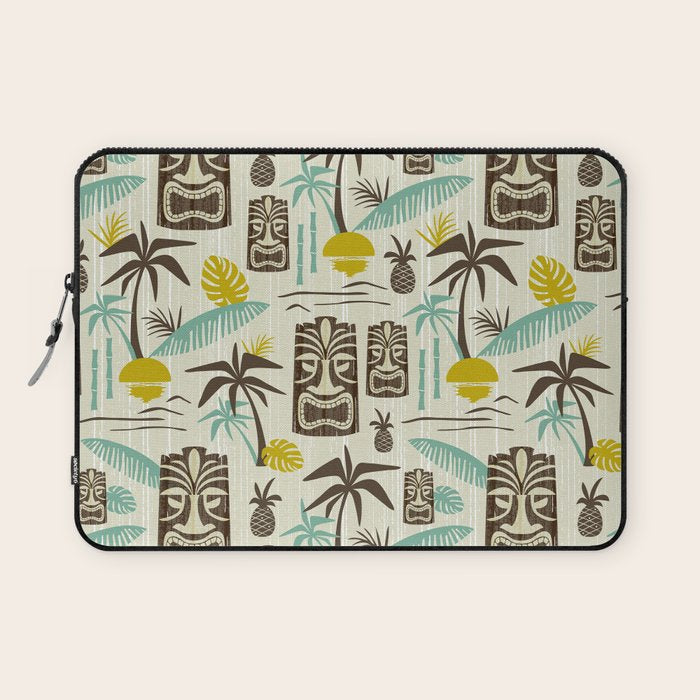 Island Tiki - Tan Laptop Sleeve Gallery Image 1