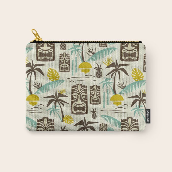 Island Tiki - Tan Carry All Pouch Gallery Image 1