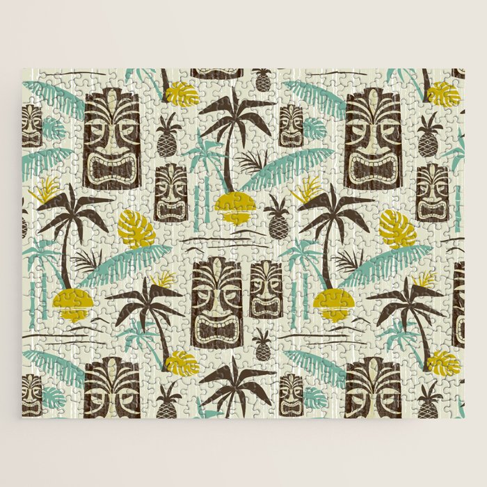 Island Tiki - Tan Jigsaw Puzzle Gallery Image 1