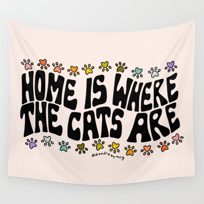 Home Is Where The Cats Are Wall Tapestry Gallery Image 4